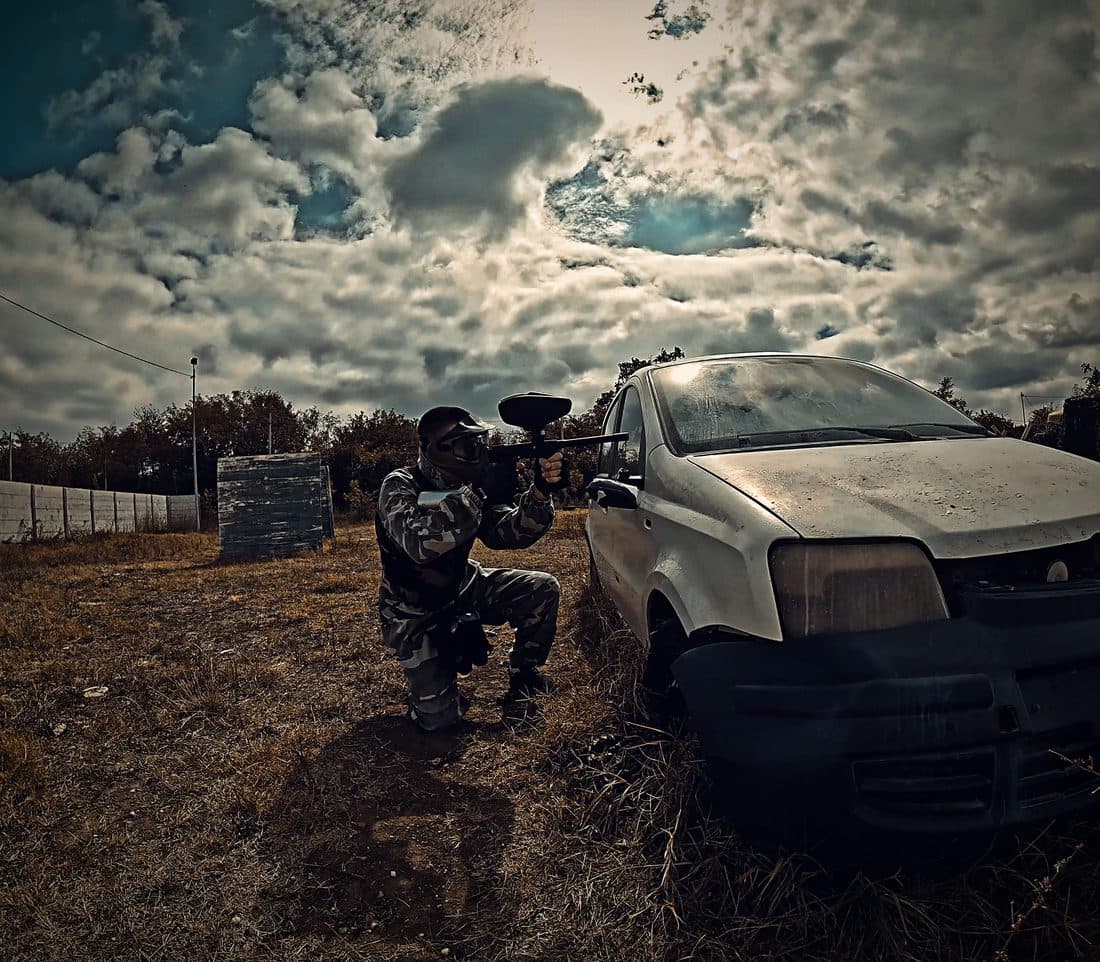 Action next to the wrecked car, Area 51