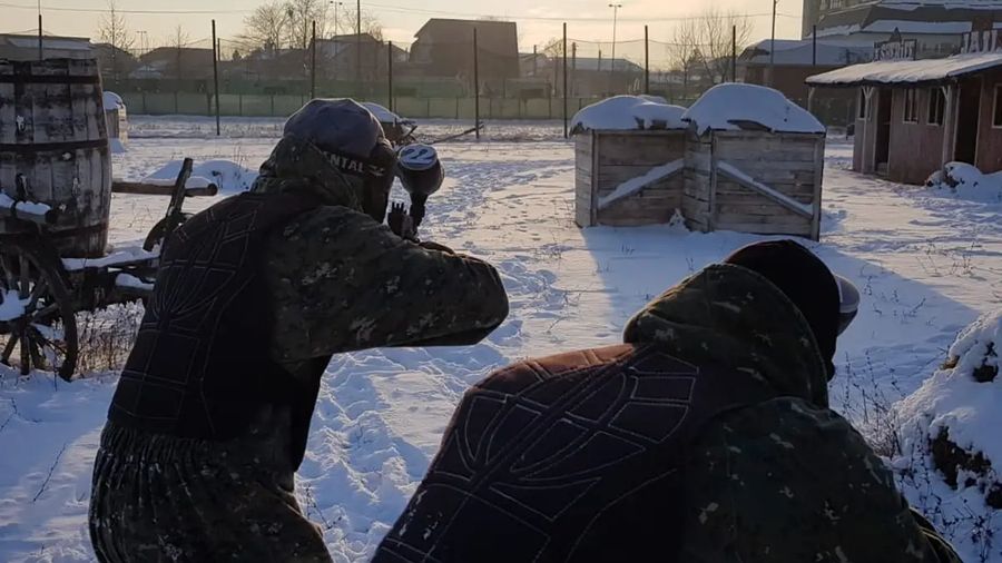 Acțiune în timpul jocului de paintball, Chiajna Ilfov
